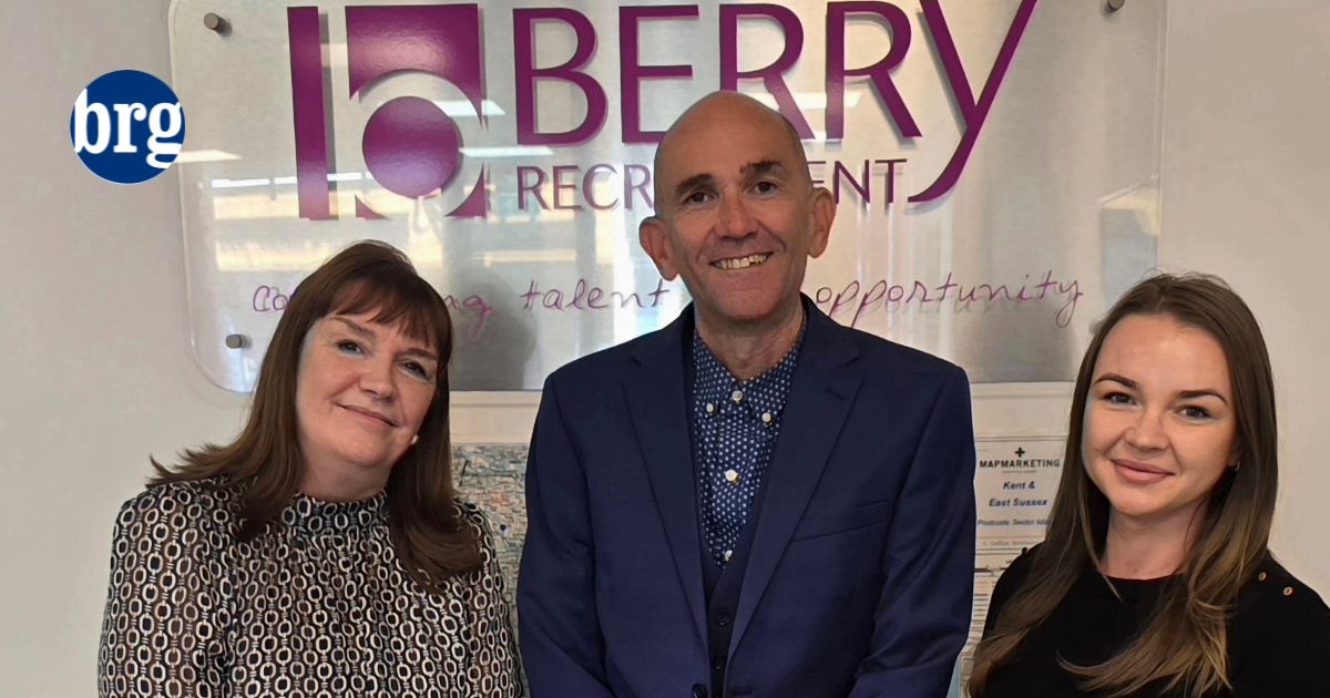 Berry Recruitment, Kent, (l-r) Jane Baran , Neil Burgoyne, Monika Paterak